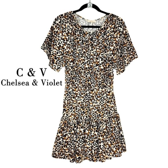 Chelsea & Violet Leopard Ruffle Dress. * Size ~ SM * - Picture 1 of 4